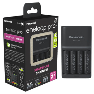 Miniatura produktu: Ładowarka akumulatorków Ni-MH Panasonic Eneloop BQ-CC55 eco blister + 4 x R6/AA Eneloop PRO 2500mAh BK-3HCDE (K-KJ55HCD40E)