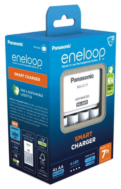 Panasonic Eneloop BQ-CC17 + 4AA K-KJ17MCD40E