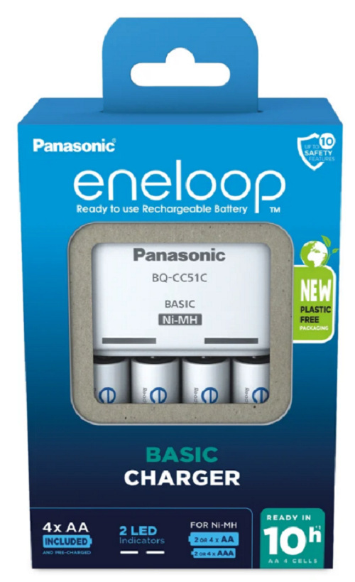 Panasonic Eneloop BQ-CC51 + 4AA K-KJ51MCD40E