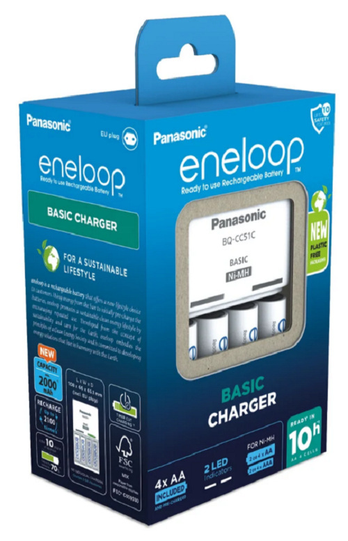 Panasonic Eneloop BQ-CC51 + 4AA K-KJ51MCD40E