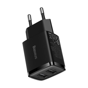 Miniatura produktu: Ładowarka sieciowa Baseus Compact Quick Charger, 2x USB, 10.5W - czarna (CCXJ010201)