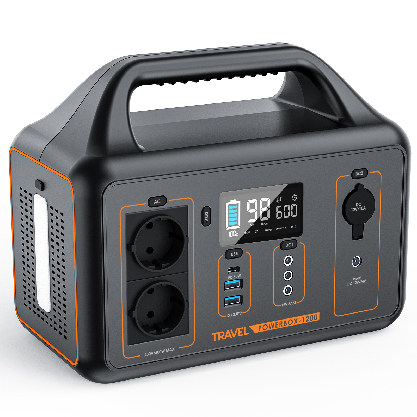 Przenośna stacja zasilania Volt Travel Powerbox Opti 1200 (600W) Przenośna stacja zasilania Volt Travel Powerbox Opti 1200 (600W)