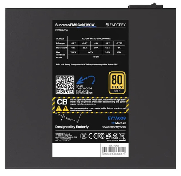 Zdjęcie produktu: Endorfy Supremo FM5 Gold 750W EY7A008