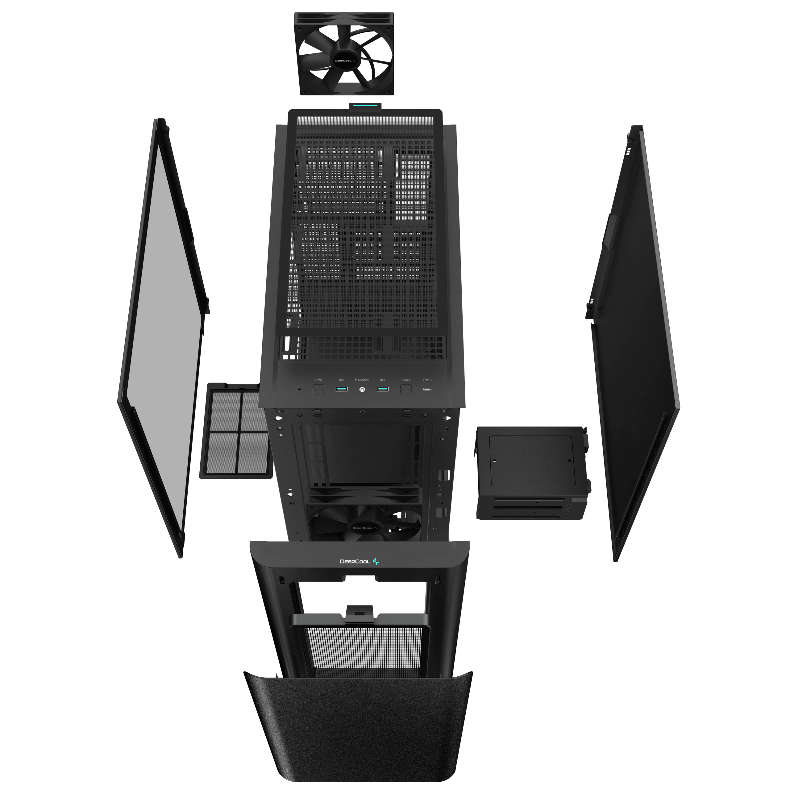 Obudowa do komputera Deepcool CK500 Black Window (R-CK500-BKNNE2-G-1) Obudowa do komputera Deepcool CK500 Black Window (R-CK500-BKNNE2-G-1)