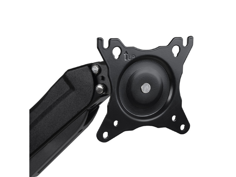 Zdjęcie produktu: Uchwyt biurkowy do monitora LCD Maclean na dwa monitory, sprężyna gazowa, max. VESA 100x100, 13"-27", 8kg x2 kg, czarny, MC-861