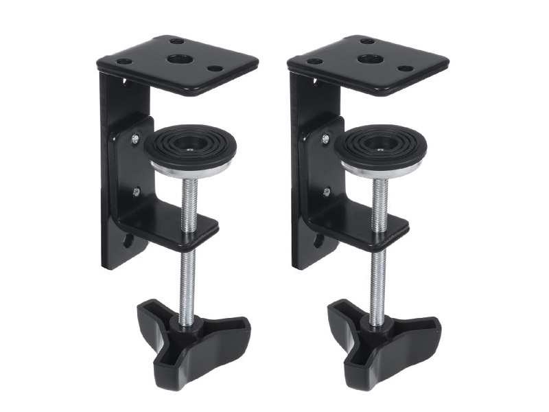 Zdjęcie produktu: Uchwyt biurkowy do monitora LCD Maclean na dwa monitory, sprężyna gazowa, max. VESA 100x100, 13"-27", 8kg x2 kg, czarny, MC-861