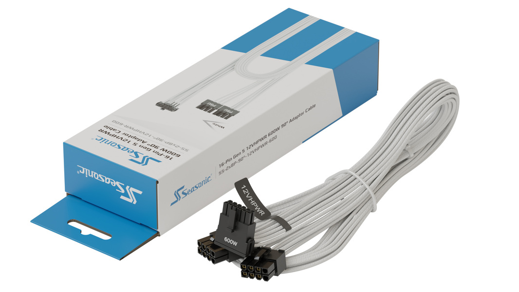 Zdjęcie produktu: Seasonic 16-pin Gen 5 12VHPWR 600W kątowy