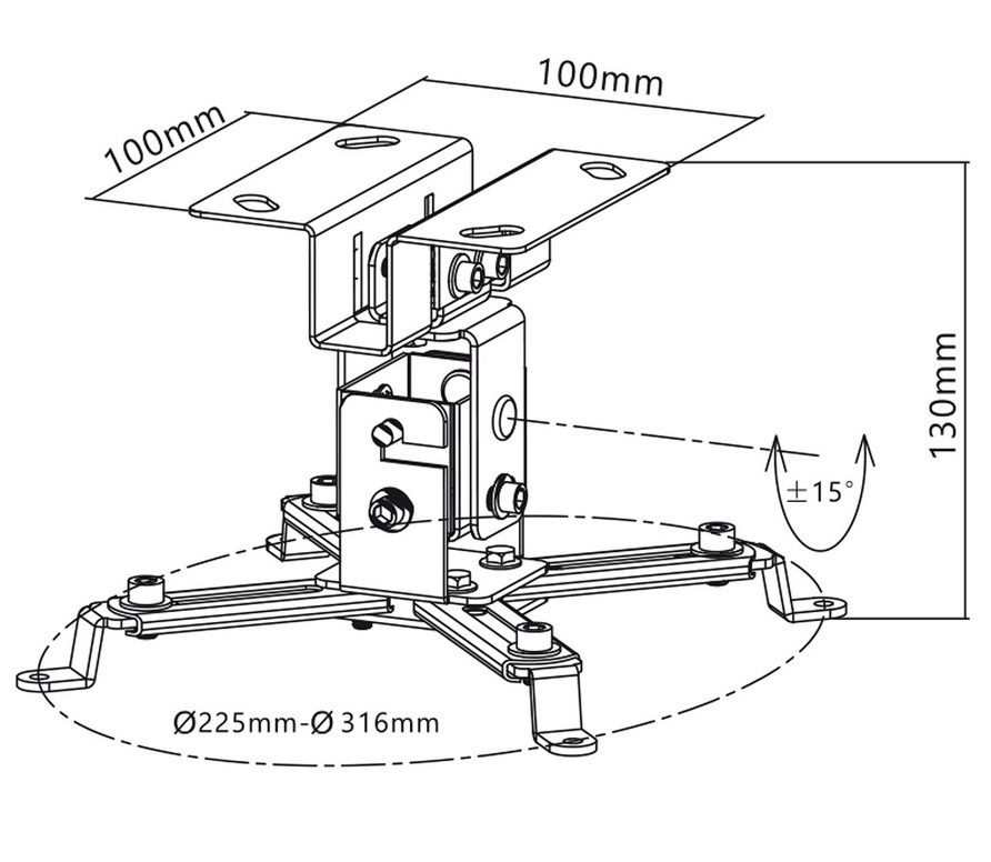 Uchwyt sufitowy do projektora Maclean MC-582 Uchwyt sufitowy do projektora Maclean MC-582