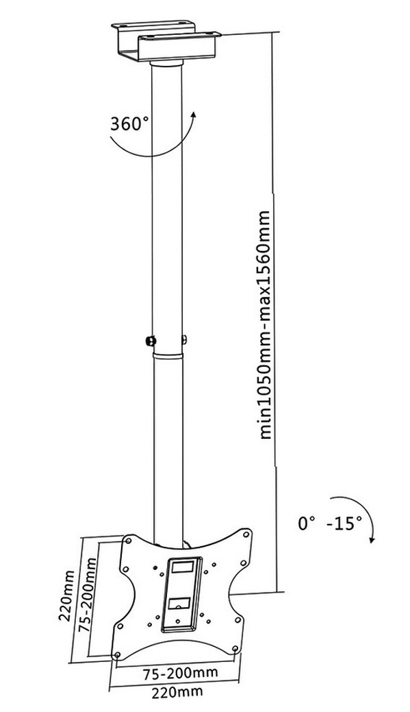 Zdjęcie produktu: Uchwyt do telewizora sufitowy Maclean MC-580