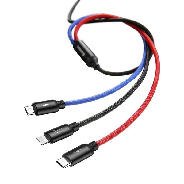 Zdjęcie produktu: Baseus kabel USB 3w1 TYP-C, Lightning, micro