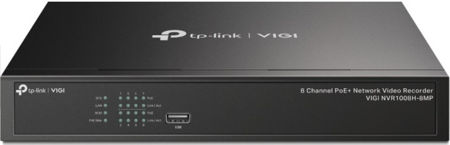 Miniatura produktu: TP-LINK Ośmiokanałowy sieciowy rejestrator wideo z zasilaniem PoE+ VIGI NVR1008H-8MP