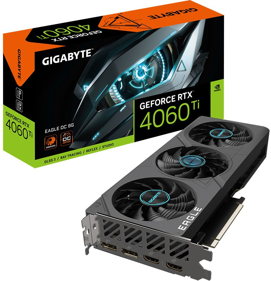 Gigabyte GeForce RTX 4060 Ti Eagle OC 8GB GDDR6 DLSS 3 (GV-N406TEAGLE OC-8GD)