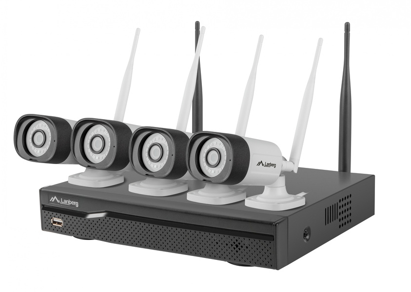 Zdjęcie produktu: Zestaw Do Monitoringu Rejestrator Nvr 4 Kanałowy Wifi + 4kamery Ip Wifi 3mp Z Akcesoriami Lanberg (ICS-0404-0030) Zdjęcie produktu: Zestaw Do Monitoringu Rejestrator Nvr 4 Kanałowy Wifi + 4kamery Ip Wifi 3mp Z Akcesoriami Lanberg (ICS-0404-0030)
