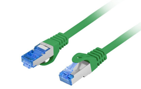 Miniatura produktu: Kabel Lanberg RJ45 Patch cord Kat.6A S/FTP Lszh Cu 0.25m zielony Fluke Passed