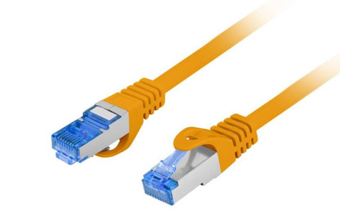 Miniatura produktu: Kabel Lanberg RJ45 Patch cord Kat.6A S/FTP LSZH CCA 0.25m Pomarańczowy Fluke Passed