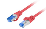 Kabel Lanberg RJ45 Patch cord Kat.6A S/FTP LSZH CCA 0.25m Czerwony Fluke Passed