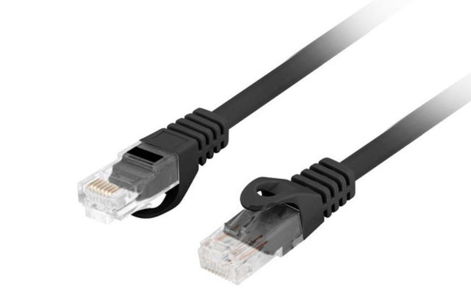Zdjęcie produktu: Lanberg RJ45 Patch cord Kat.6 UTP 5m czarny Zdjęcie produktu: Lanberg RJ45 Patch cord Kat.6 UTP 5m czarny