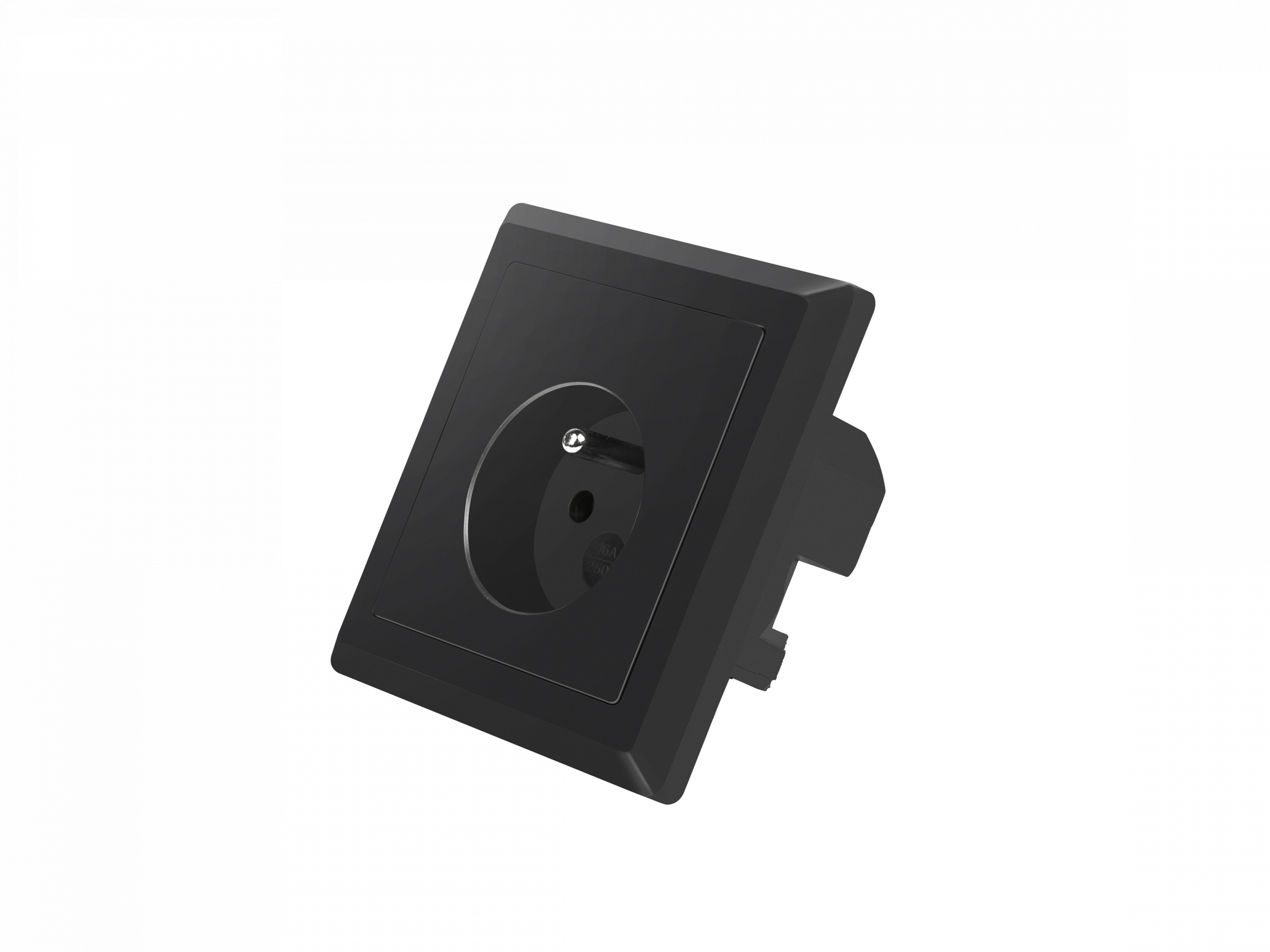 Gniazdo Podtynkowe 230V Pojedyncze + 2x USB 2.1a French Lanberg czarne