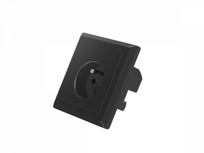 Zdjęcie produktu: Gniazdo Podtynkowe 230V Pojedyncze + 2x USB 2.1a French Lanberg czarne