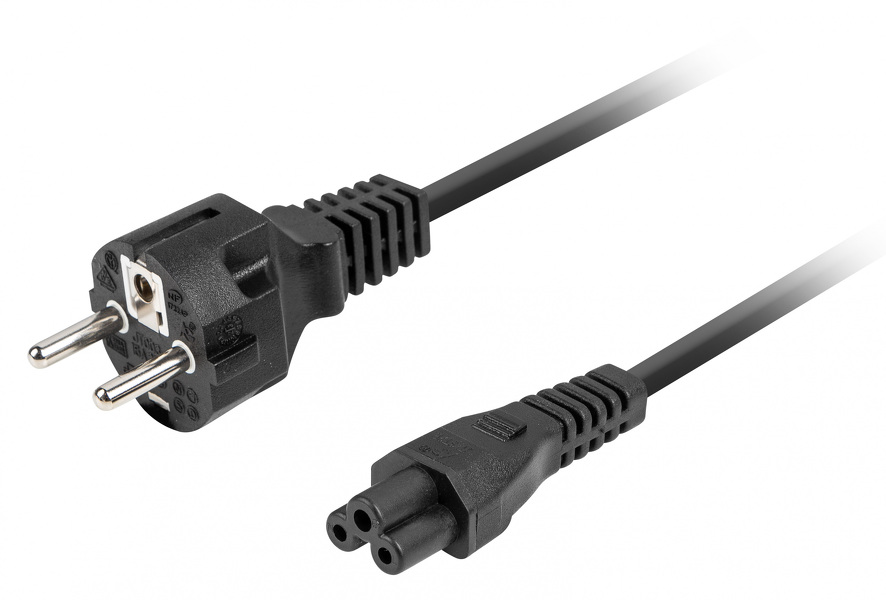 Zdjęcie produktu: Lanberg Kabel zasilający Laptop MIKI IEC 7/7 do IEC 320 C5 1.8m VDE prosty czarny (CA-C5CA-15CC-0018-BK)