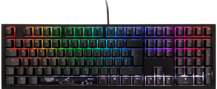 Miniatura produktu: Klawiatura gamingowa Ducky Shine 7 PBT MX-Silent-Red RGB czarna, mechaniczna