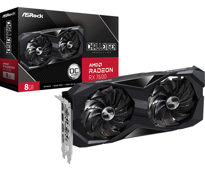 Zdjęcie produktu: ASRock Radeon RX 7600 Challenger 8GB GDDR6 Zdjęcie produktu: ASRock Radeon RX 7600 Challenger 8GB GDDR6