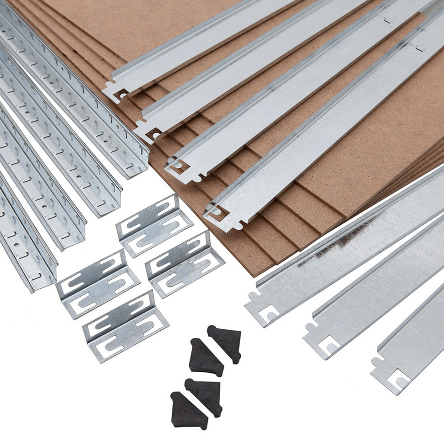 Regał magazynowy metalowy szafka 175 kg x5 180x90x40cm GreenBlue, ocynk, rozkładany, MDF, GB378