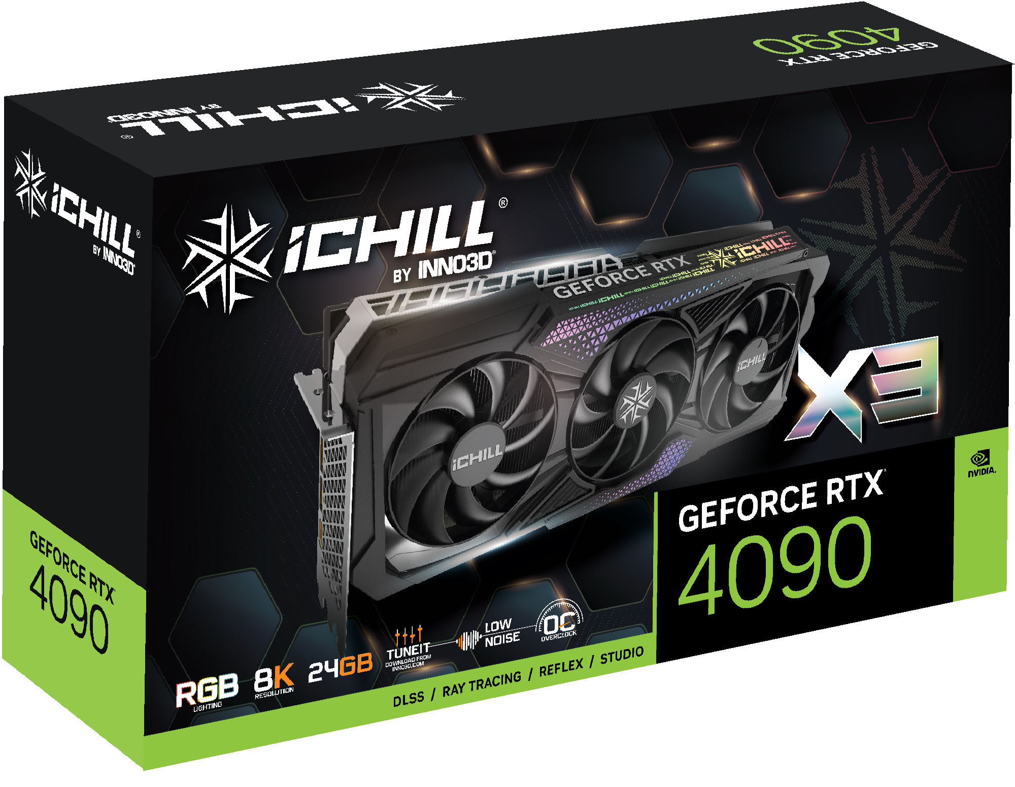 Inno3D GeForce RTX 4090 iChill X3 24GB GDDR6X DLSS 3 (C40903-246XX-1833VA47)