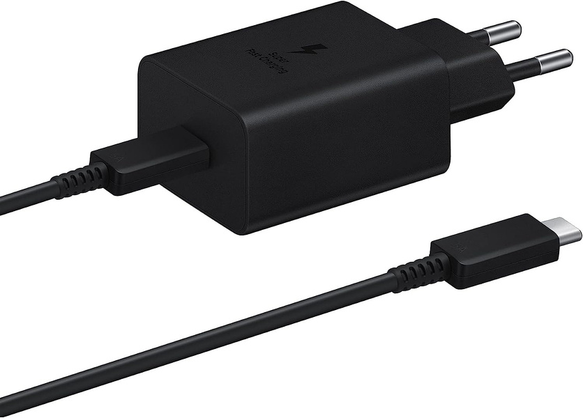 Zdjęcie produktu: Samsung ładowarka sieciowa Super Fast Charge 3.0 Power Delivery, PPS, USB Typ C 45W 3A czarna + kabel USB Typ C (EP-T4510XBEGEU)