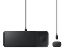 Ładowarka indukcyjna Samsung Wireless Charger Trio 3w1 do telefonu / Galaxy Watch / Buds - czarna + ładowarka sieciowa 25W + kabel (EP-P6300TBEGEU)