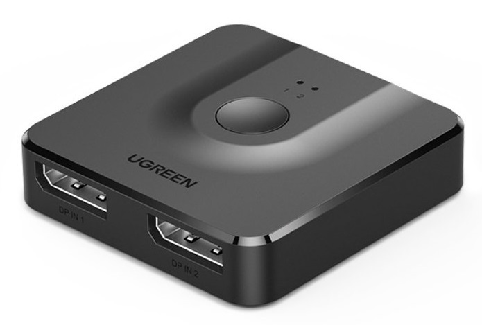 Ugreen przełącznik rozdzielacz splitter switcher 2x DisplayPort (wejście) do 1x DisplayPort (wyjście) przełącznik 4K/1080p czarny (60622) Ugreen przełącznik rozdzielacz splitter switcher 2x DisplayPort (wejście) do 1x DisplayPort (wyjście) przełącznik 4K/1080p czarny (60622)