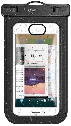Miniatura produktu: Pokrowiec wodoodporny etui na telefon Ugreen (max 6,0'') na basen nad wodę IPX8 czarny (50919 LP186)