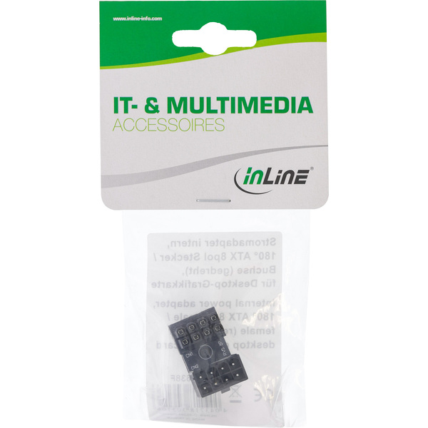 Zdjęcie produktu: InLine 26638F adapter ATX 8pin męski/żeński