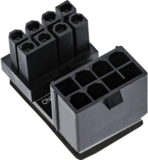 Miniatura produktu: InLine 26638F kątowy adapter zasilania karty graficznej, ATX 8pin męski / żeński (obrócony)