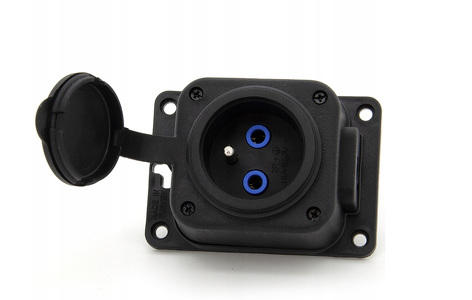 Miniatura produktu: ELS TRG-1 gniazdo gumowe (TPE) pojedyncze IP44 16A 2P+Z, kolor czarny