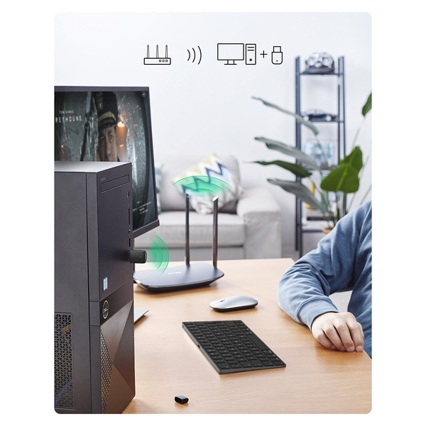 Zdjęcie produktu: Zewnętrzna karta sieciowa WiFi na USB UGREEN CM448, 2.4GHz (20204)