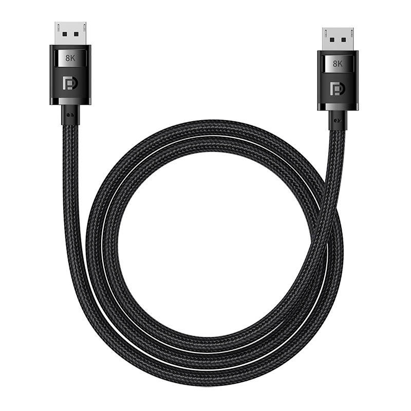 Przewód Displayport M/M 1.4 8K@60Hz, 4K@120/144Hz Baseus 3m - czarny z oplotem (B00633706111-03)