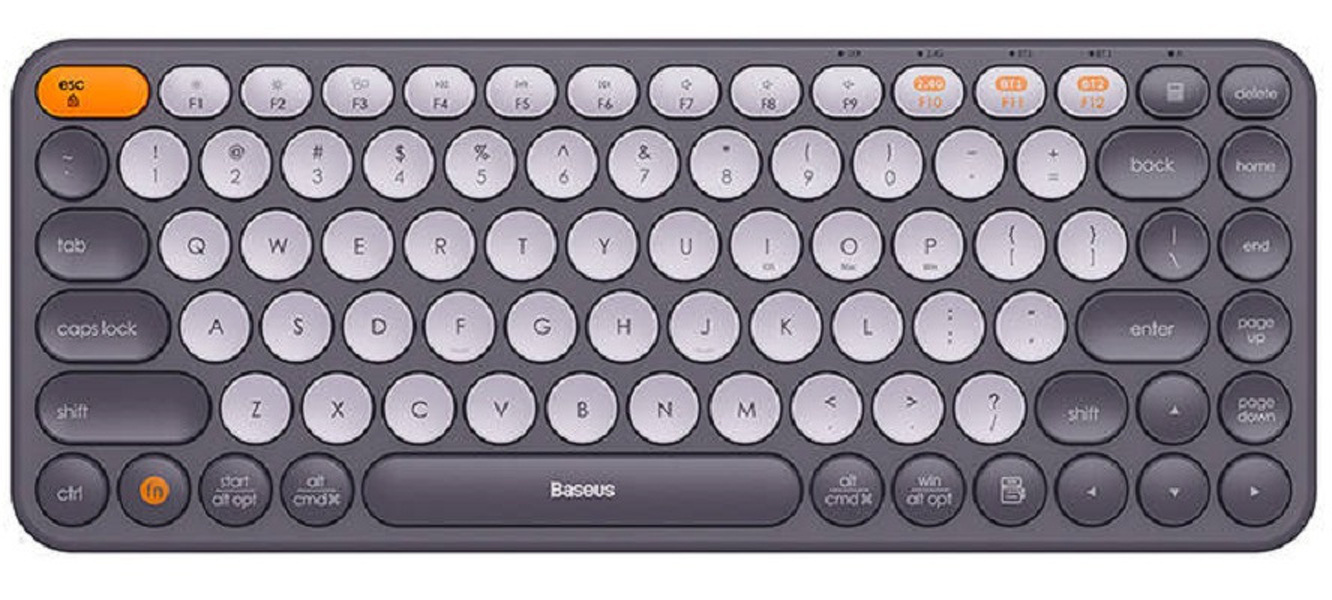 Zdjęcie produktu: Klawiatura bezprzewodowa Baseus KO1A - szaro-biała (B00955503833-00) Zdjęcie produktu: Klawiatura bezprzewodowa Baseus KO1A - szaro-biała (B00955503833-00)