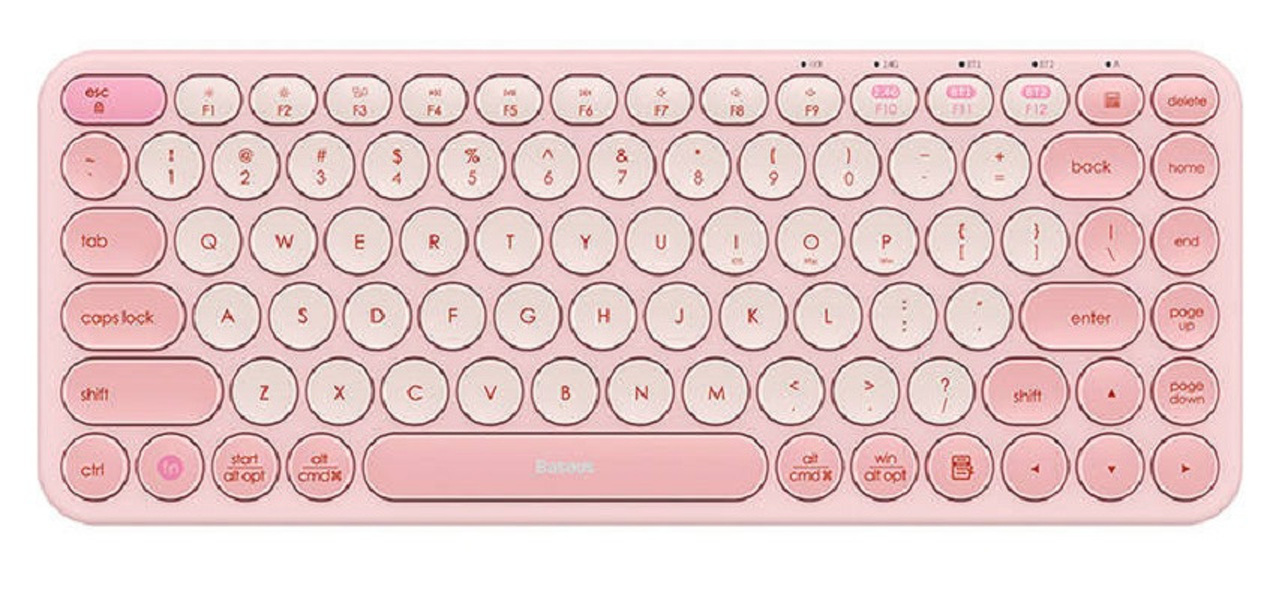 Zdjęcie produktu: Klawiatura bezprzewodowa Baseus KO1A - różowa (B00955503413-00) Zdjęcie produktu: Klawiatura bezprzewodowa Baseus KO1A - różowa (B00955503413-00)