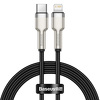 Kabel przewód USB Typ-C - Lightning / iPhone 100cm Baseus Cafule, PD, 20W - czarny (CATLJK-A01)