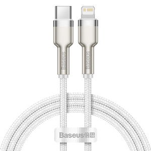 Miniatura produktu: Kabel przewód USB Typ-C - Lightning / iPhone 200cm Baseus Cafule, PD, 20W - biały (CATLJK-B02)