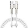 Kabel przewód USB Typ-C - Lightning / iPhone 200cm Baseus Cafule, PD, 20W - biały (CATLJK-B02)