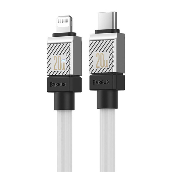 Zdjęcie produktu: Kabel przewód USB Typ-C - Lightning / iPhone 100cm Baseus CoolPlay Series szybko ładujący 20W - biały (CAKW000002) Zdjęcie produktu: Kabel przewód USB Typ-C - Lightning / iPhone 100cm Baseus CoolPlay Series szybko ładujący 20W - biały (CAKW000002)
