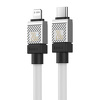 Miniatura zdjęcia: Kabel przewód USB Typ-C - Lightning / iPhone 100cm Baseus CoolPlay Series szybko ładujący 20W - biały (CAKW000002) Miniatura zdjęcia: Kabel przewód USB Typ-C - Lightning / iPhone 100cm Baseus CoolPlay Series szybko ładujący 20W - biały (CAKW000002)