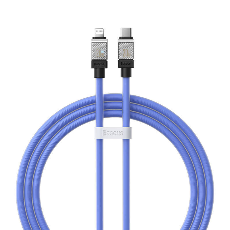 Kabel przewód USB Typ-C - Lightning / iPhone 100cm Baseus CoolPlay Series szybko ładujący 20W - fioletowy (CAKW000003) Kabel przewód USB Typ-C - Lightning / iPhone 100cm Baseus CoolPlay Series szybko ładujący 20W - fioletowy (CAKW000003)