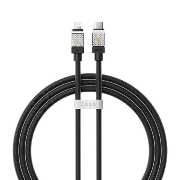 Zdjęcie produktu: Kabel przewód USB Typ-C - Lightning / iPhone 200cm Baseus CoolPlay Series szybko ładujący 20W - czarny (CAKW000101)