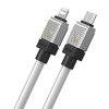 Miniatura zdjęcia: Kabel przewód USB Typ-C - Lightning / iPhone 200cm Baseus CoolPlay Series szybko ładujący 20W - biały (CAKW000102)
