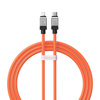 Kabel przewód USB Typ-C - Lightning / iPhone 100cm Baseus CoolPlay Series szybko ładujący 20W - pomarańczowy (CAKW000007)