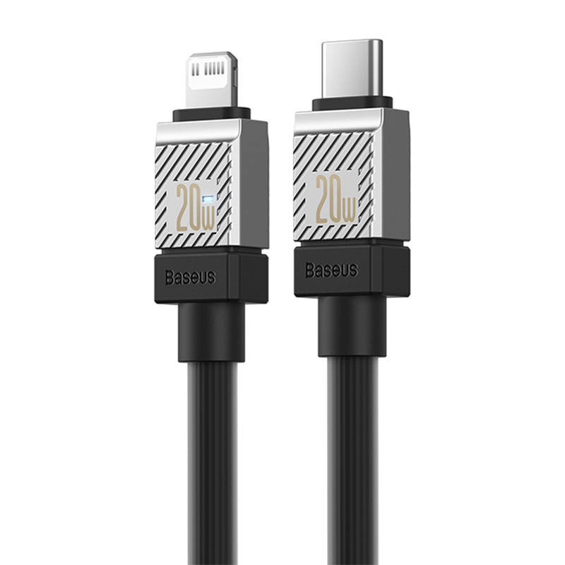 Kabel przewód USB Typ-C - Lightning / iPhone 100cm Baseus CoolPlay Series szybko ładujący 20W - czarny (CAKW000001) Kabel przewód USB Typ-C - Lightning / iPhone 100cm Baseus CoolPlay Series szybko ładujący 20W - czarny (CAKW000001)