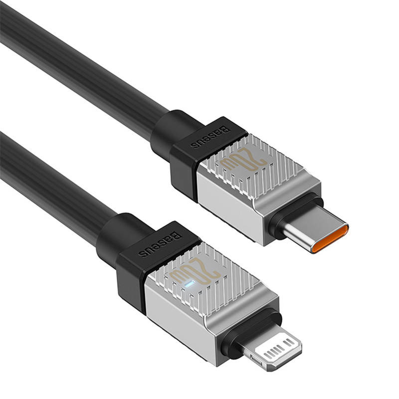 Kabel przewód USB Typ-C - Lightning / iPhone 100cm Baseus CoolPlay Series szybko ładujący 20W - czarny (CAKW000001) Kabel przewód USB Typ-C - Lightning / iPhone 100cm Baseus CoolPlay Series szybko ładujący 20W - czarny (CAKW000001)